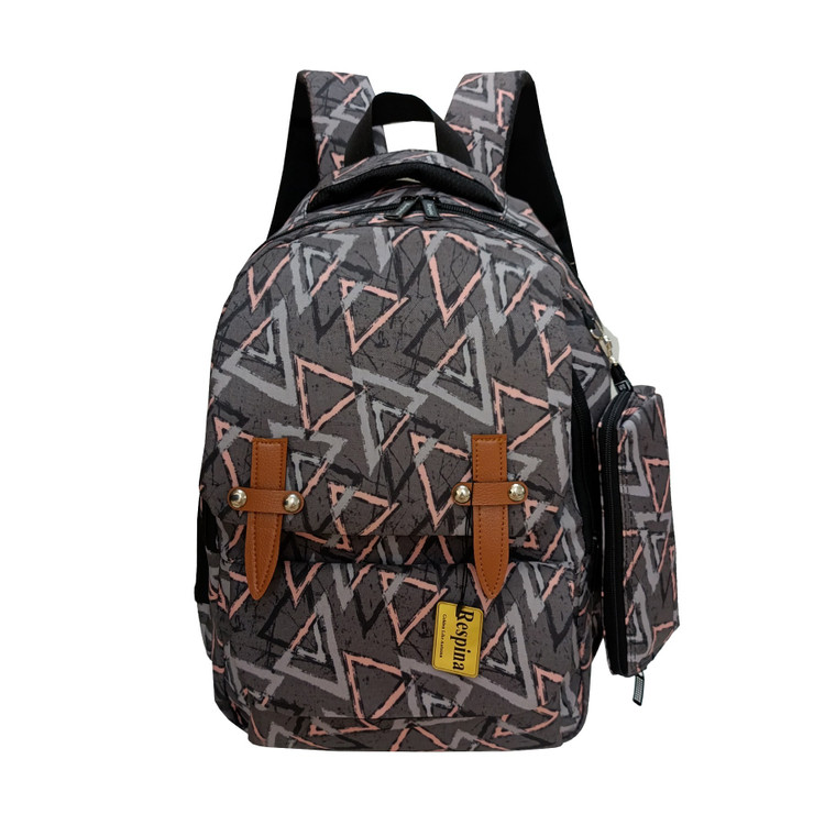 کیف مدرسه دخترانه مثلث طوسی Gray triangle باجامدادی