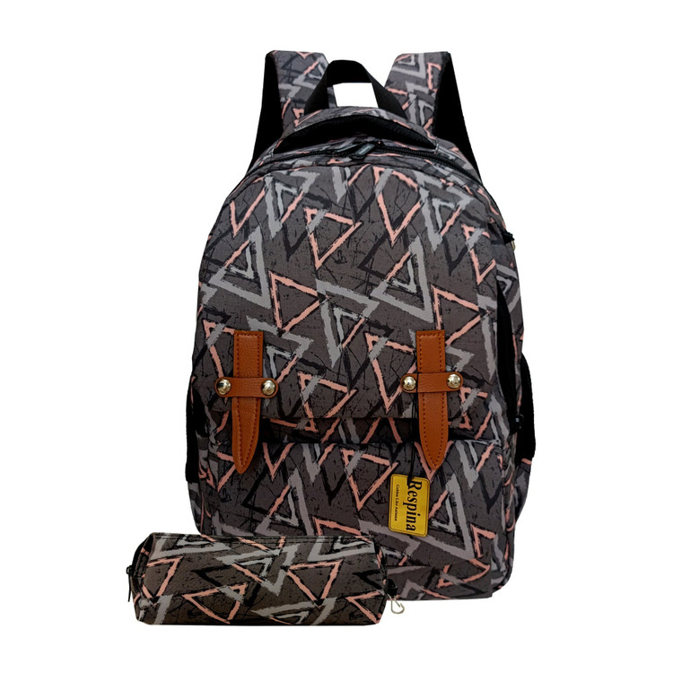 کیف مدرسه دخترانه مثلث طوسی Gray triangle باجامدادی