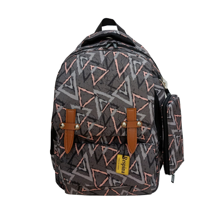 کیف مدرسه دخترانه مثلث طوسی Gray triangle باجامدادی