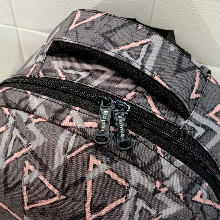 کیف مدرسه دخترانه مثلث طوسی Gray triangle باجامدادی