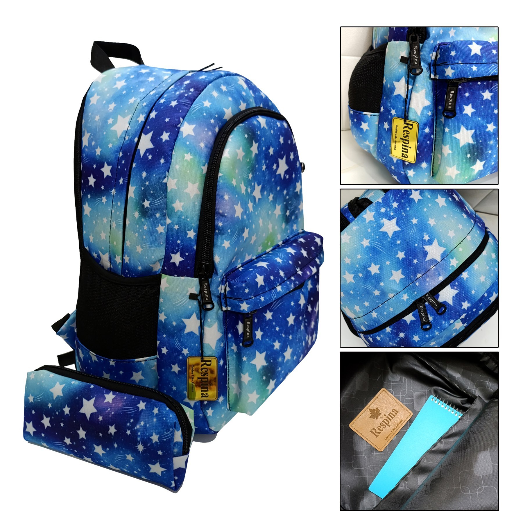 کیف مدرسه دخترانه مدل ستاره Star با جامدادی (برند رسپینا)