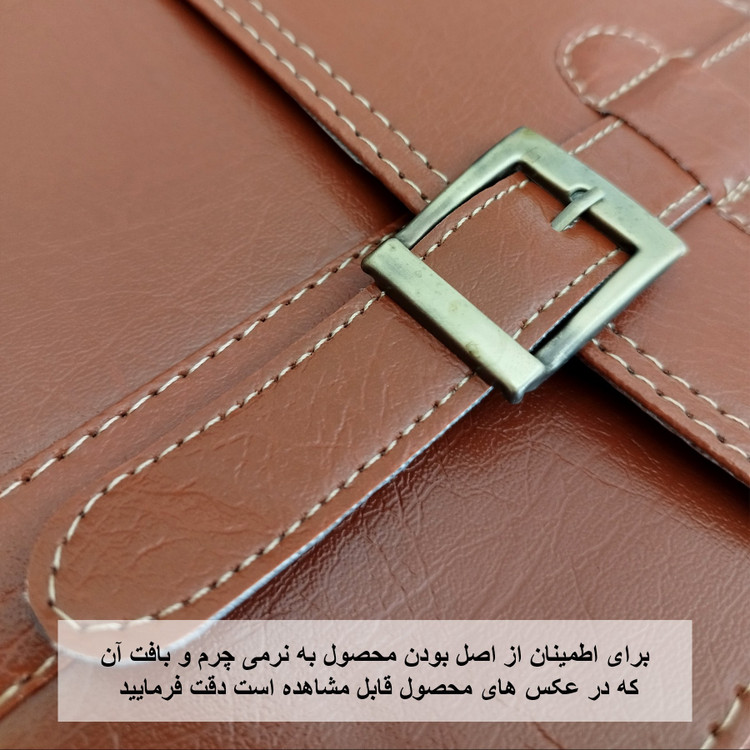 کیف اداری مردانه چرم مدل 1010 (دارای ضربه گیر لپ تاپ و بند دوشی)
