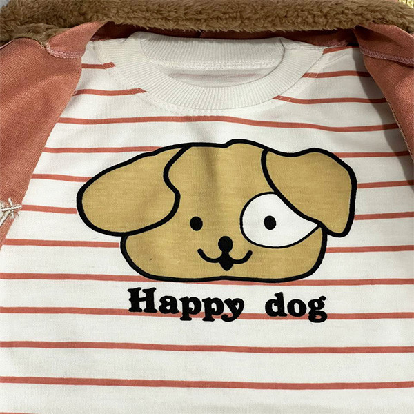 ست 3 تکه لباس نوزادی مدل Happy Dog کد Su3