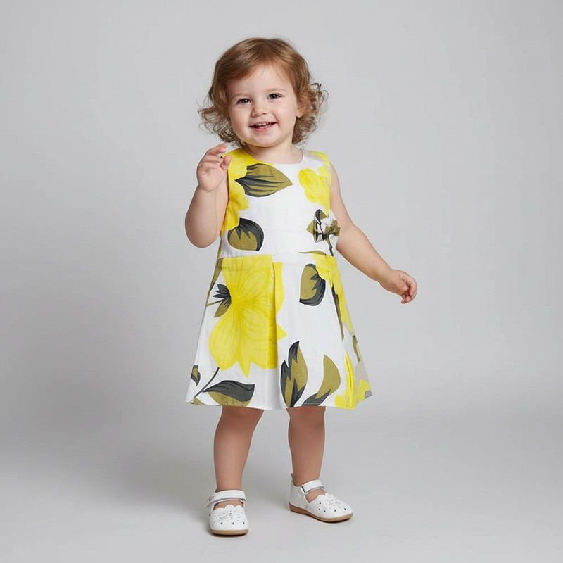 سارافون دخترانه مدل Yel.Flo کد S4