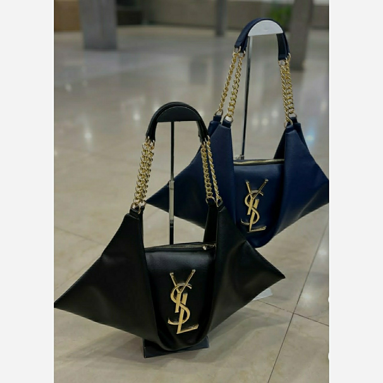 کیف زنانه مجلسی مدل YSL بند زنجیری