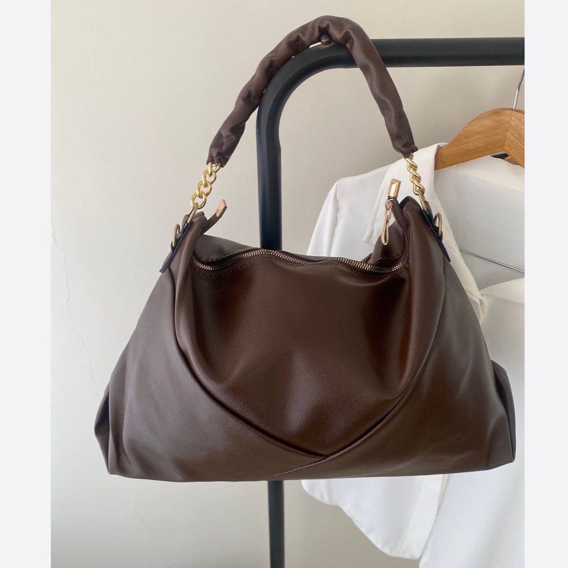 کیف چرم زنانه مدل نارین دستی و دوشی