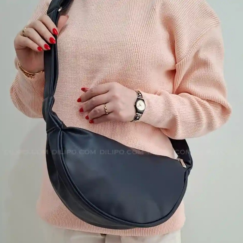 بادی بگ زنانه هلالی چرم مصنوعی