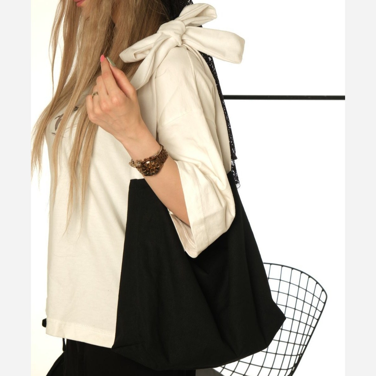 کیف پارچه ای گره ای مینیمال