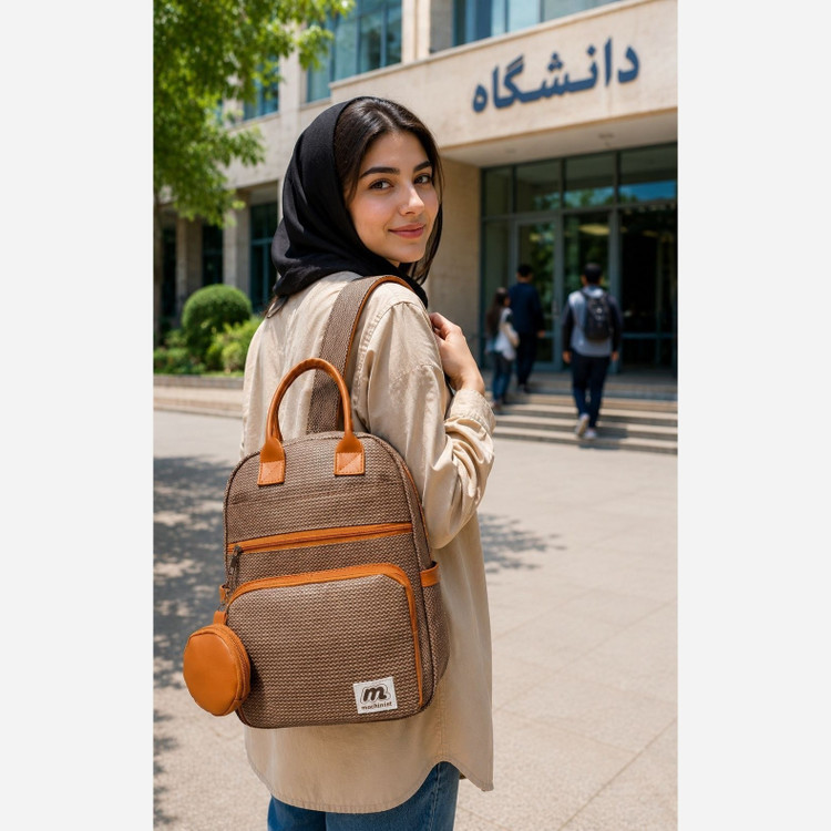 کوله 3 کاره طرح کنف مدرسه و دانشجویی شیک و جذاب زنانه