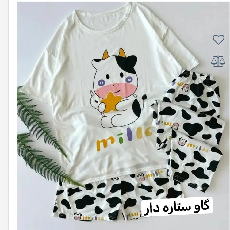 3 تیکه راحتی شیک و جذاب زنانه فری سایز از سایز 36 تا 48 رنگبندی شیک و خوشگل