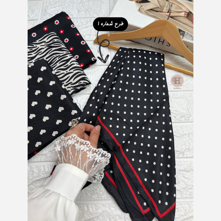 مینی اسکارف نخی باطرح های جذاب و ارسال رایگان