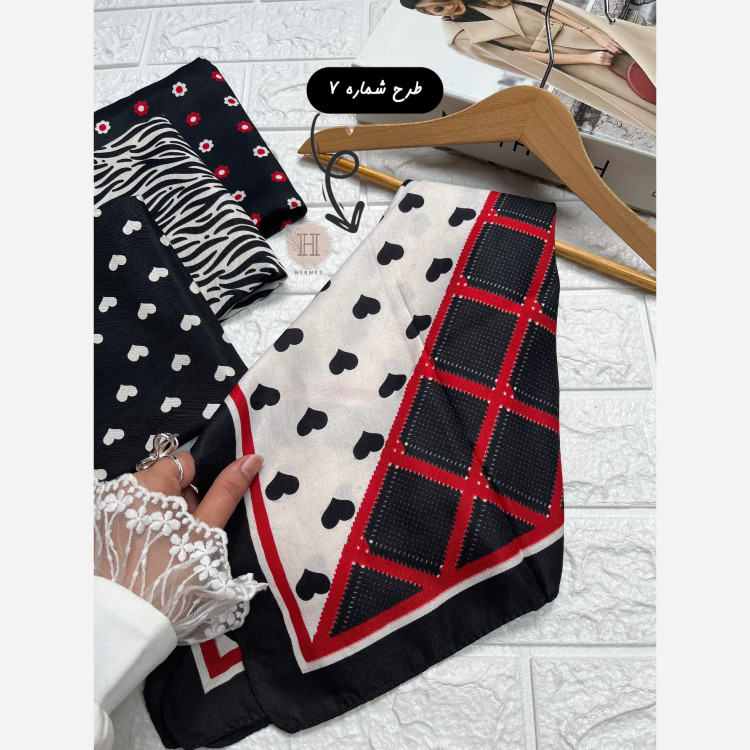 مینی اسکارف نخی باطرح های جذاب و ارسال رایگان