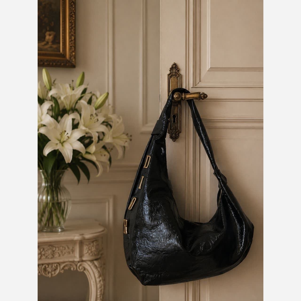 کیف بزرگ مشکی زنانه جادار دیور Dior فوق العاده با کیفیت و خارجی