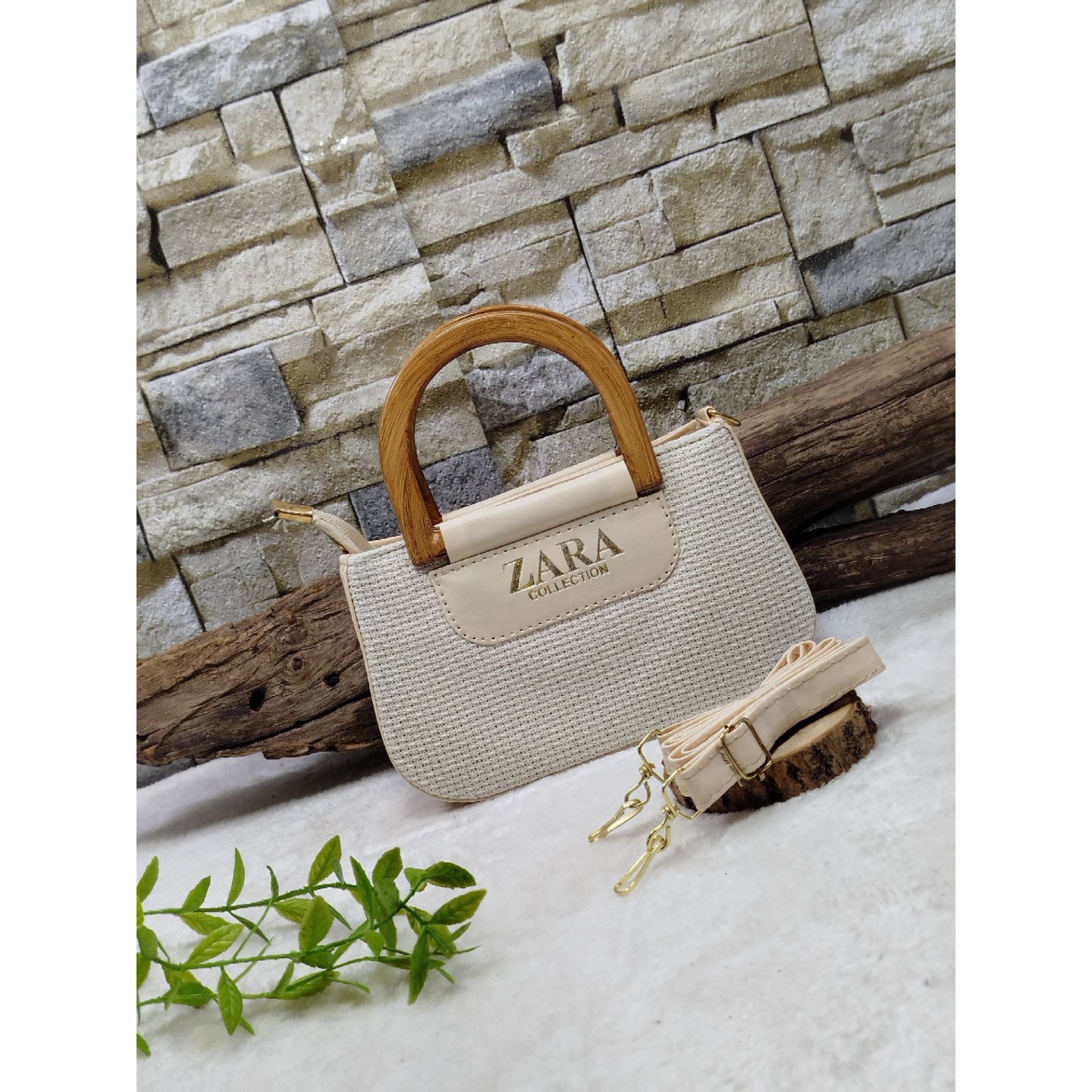 کیف زنانه دسته چوبی