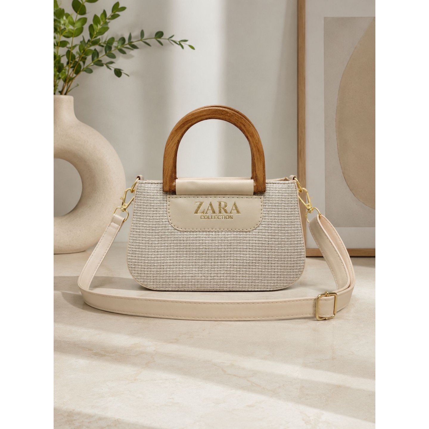 کیف زنانه دسته چوبی