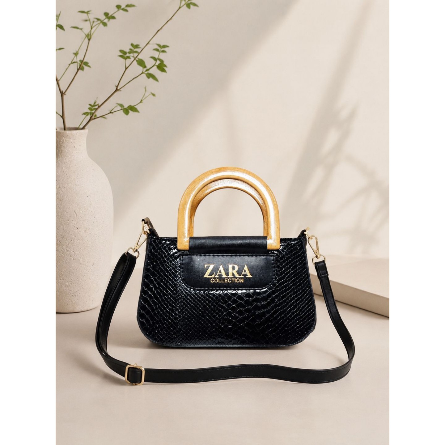 کیف زنانه دسته چوبی
