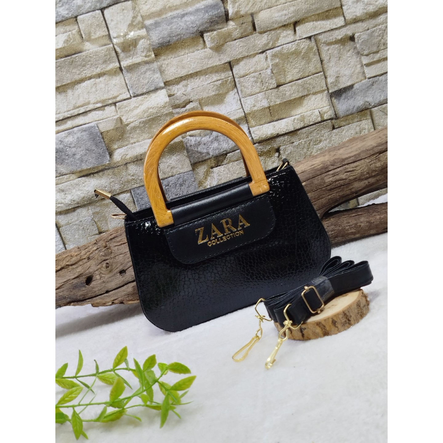 کیف زنانه دسته چوبی