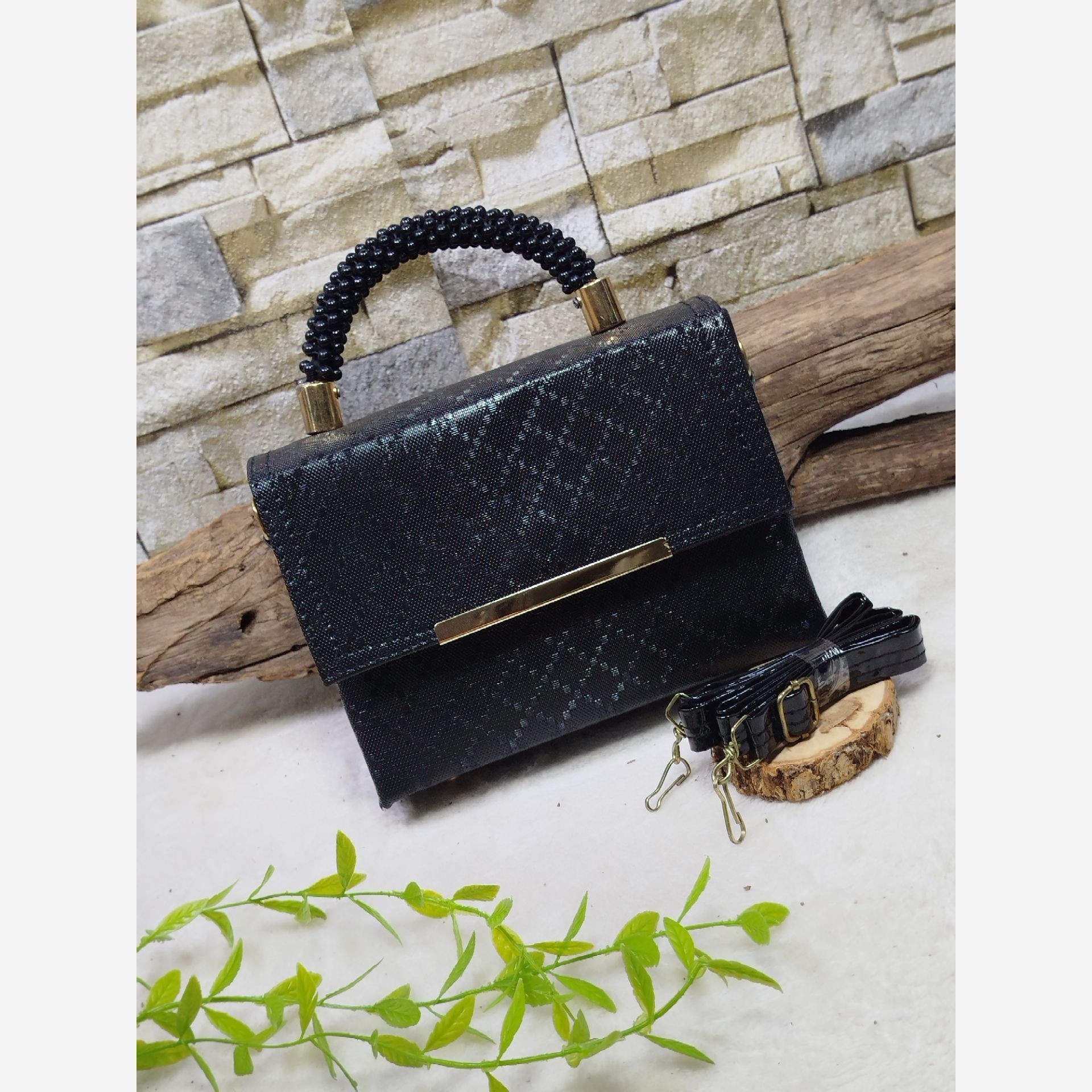 کیف زنانه دوشی دسته مروارید