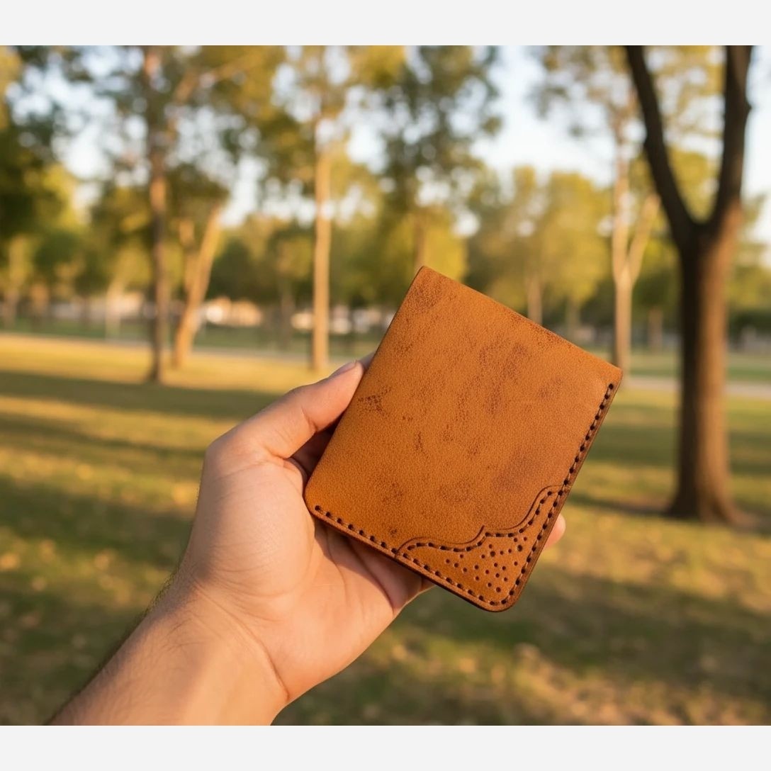 کیف پول چرم بز