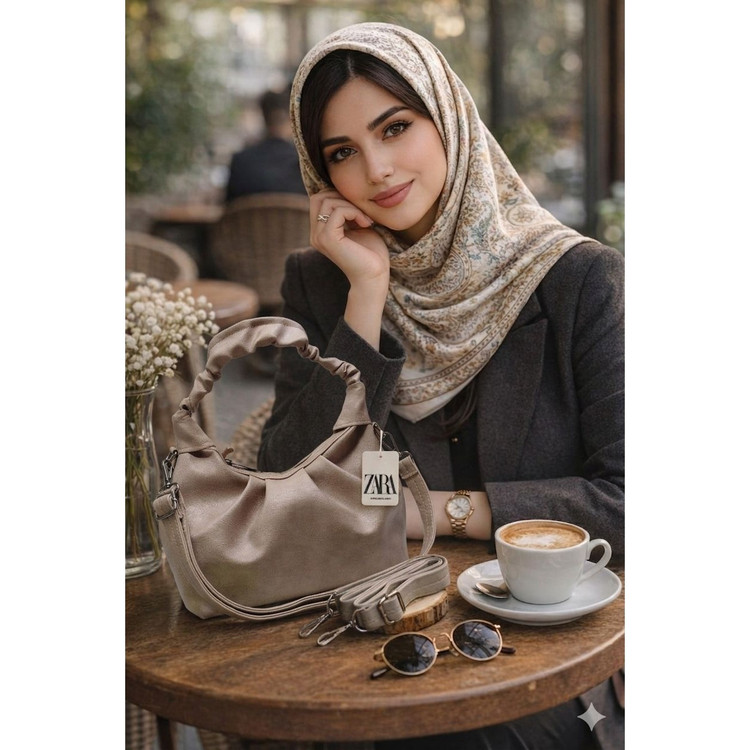 کیف پلیسه دسته چروک