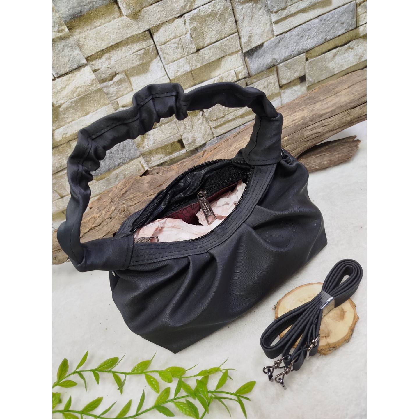 کیف پلیسه دسته چروک