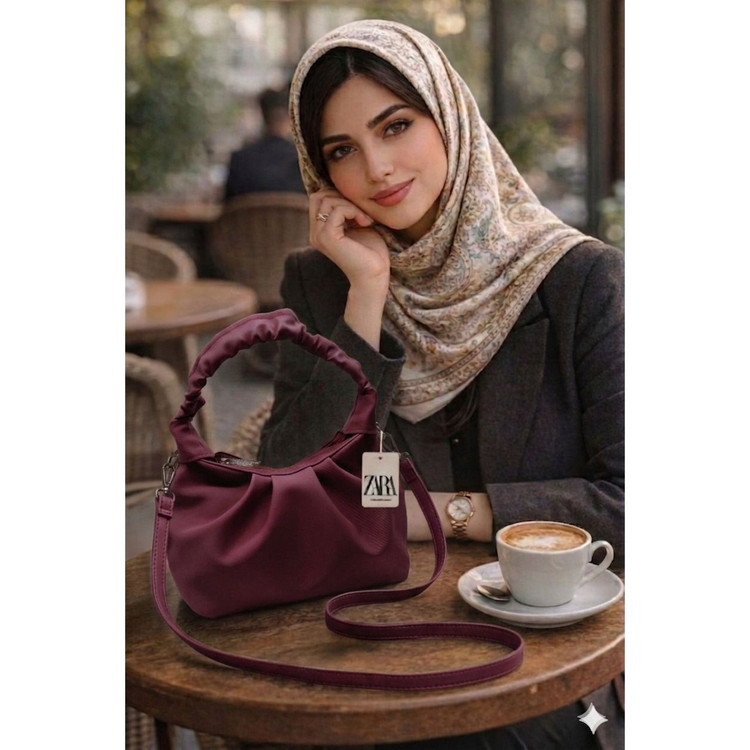 کیف پلیسه دسته چروک