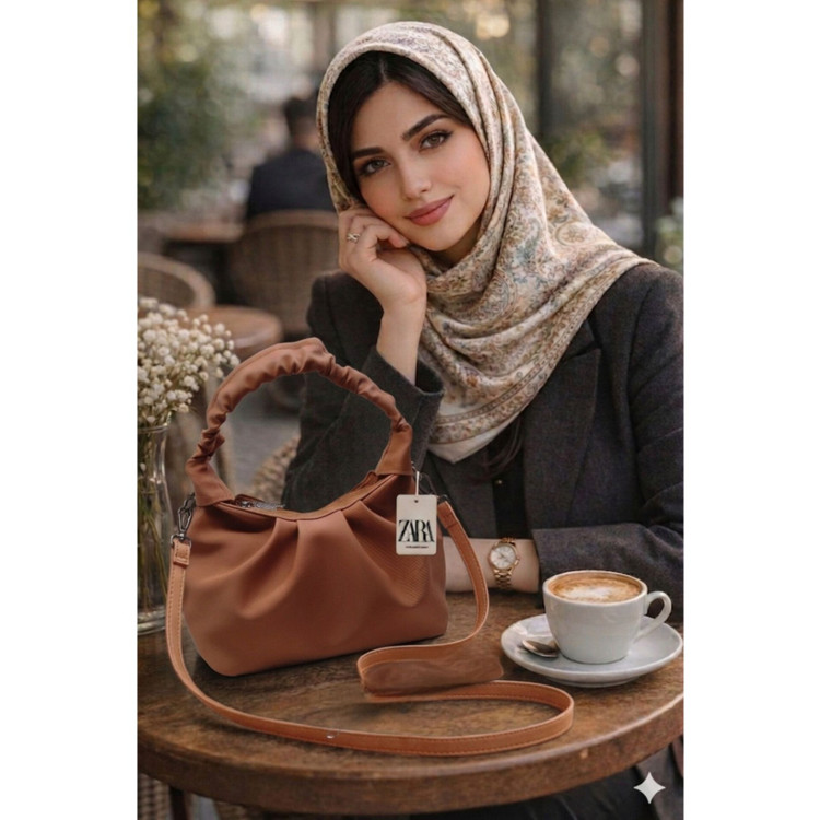 کیف پلیسه دسته چروک
