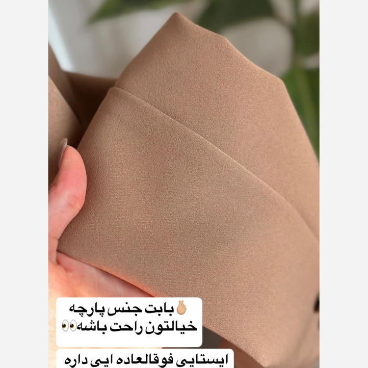 مانتو بلند زنانه مزونی کرپ مازراتی سایز36تا60