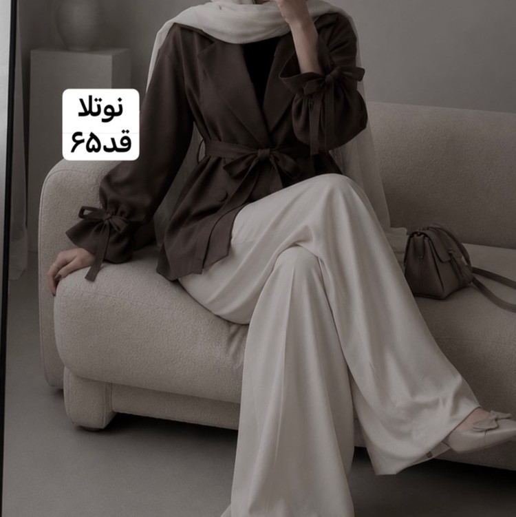 کت/کت عروسکی/کت کمربنددار/کت قهوه ای/مانتوکتی/مانتو