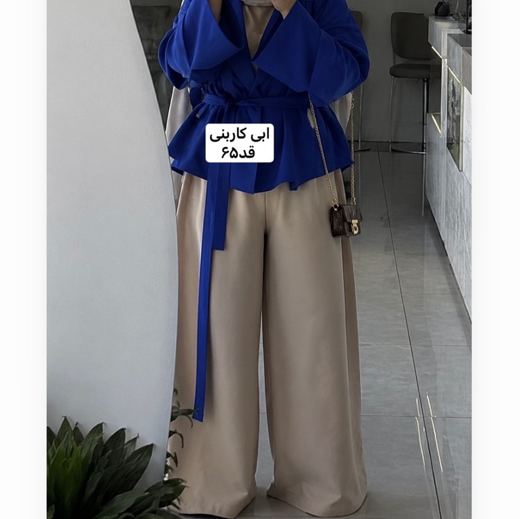 کت/کت عروسکی/کت زنانه/کت ابی کاربنی/کت کمربنددار/مانتوکتی/مانتو