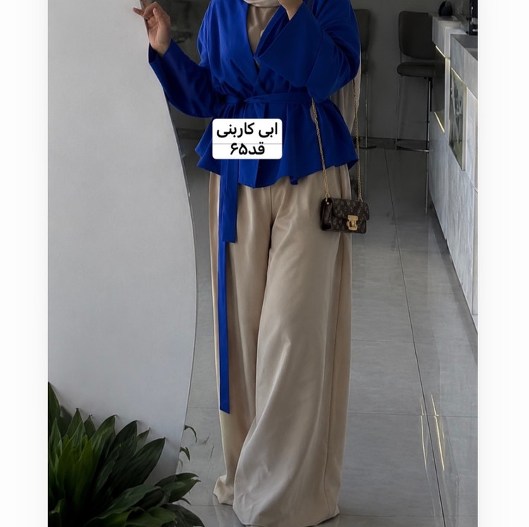 کت/کت عروسکی/کت زنانه/کت ابی کاربنی/کت کمربنددار/مانتوکتی/مانتو