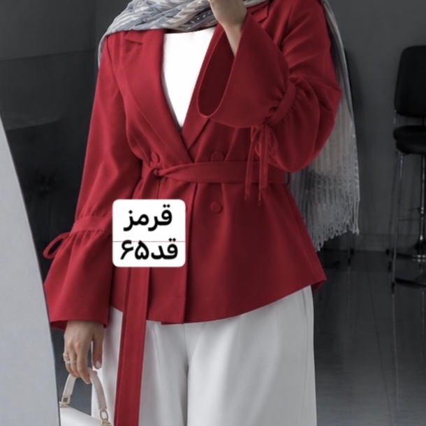 کت قرمز/کت زنانه/کت دخترانه/کت عروسکی/کت کمربنددار/مانتوکتی/مانتو