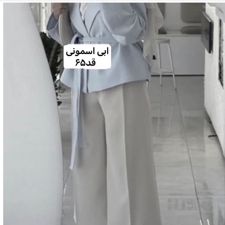 کت ابی پاستیلی/کت مازراتی/کت/کت کمربنددار/کت فری سایز/کت زنانه/کت دخترانه