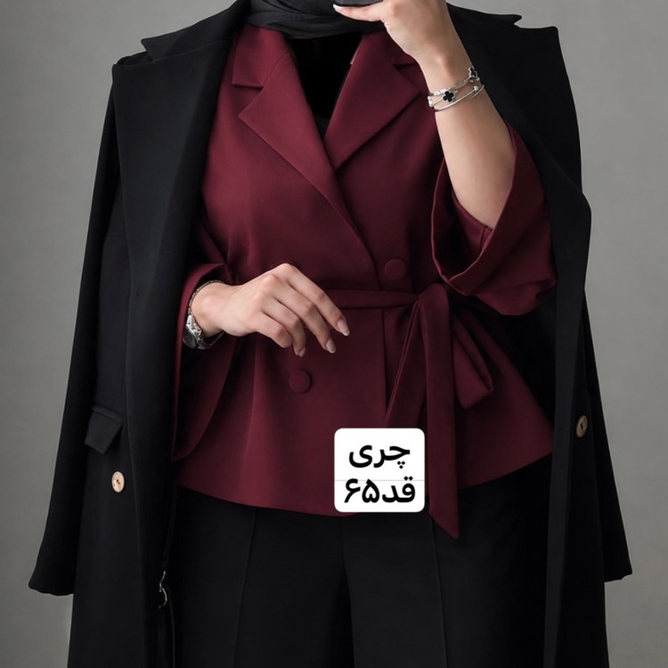 کت چری/کت زنانه/کت زرشکی/کت فری سایز/مانتوکتی/کت جدید/مانتو