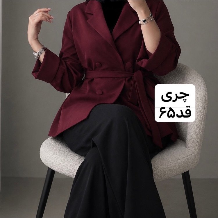 کت چری/کت زنانه/کت زرشکی/کت فری سایز/مانتوکتی/کت جدید/مانتو