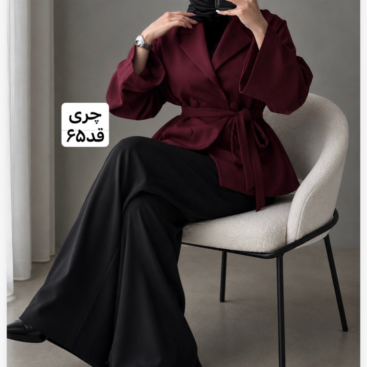 کت چری/کت زنانه/کت زرشکی/کت فری سایز/مانتوکتی/کت جدید/مانتو