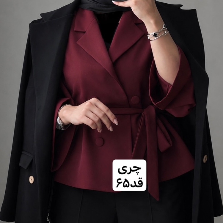 کت چری/کت زنانه/کت زرشکی/کت فری سایز/مانتوکتی/کت جدید/مانتو