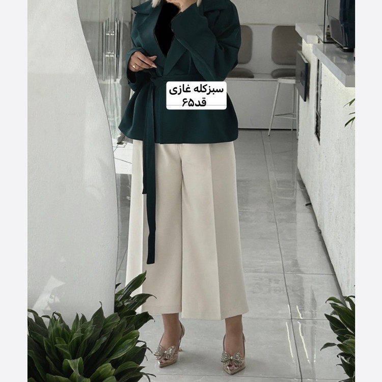 کت رنگ سال/کت/کت سبزکله غازی/کت زنانه/کت کمربنددار/کت مازراتی/کت دخترانه
