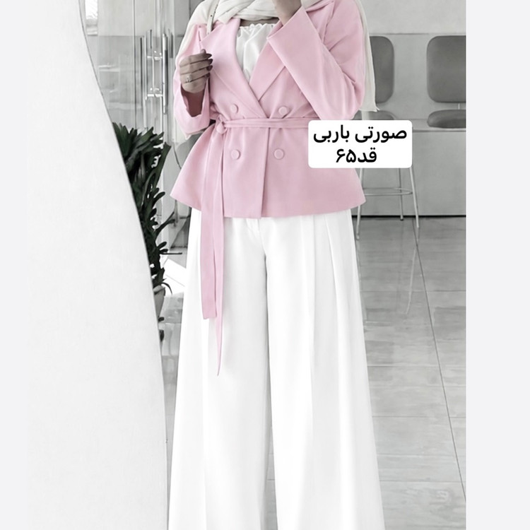 کت صورتی باربی/کت مازراتی/کت کمربنددار/کت فری سایز/کت دخترانه/کت/کت زنانه