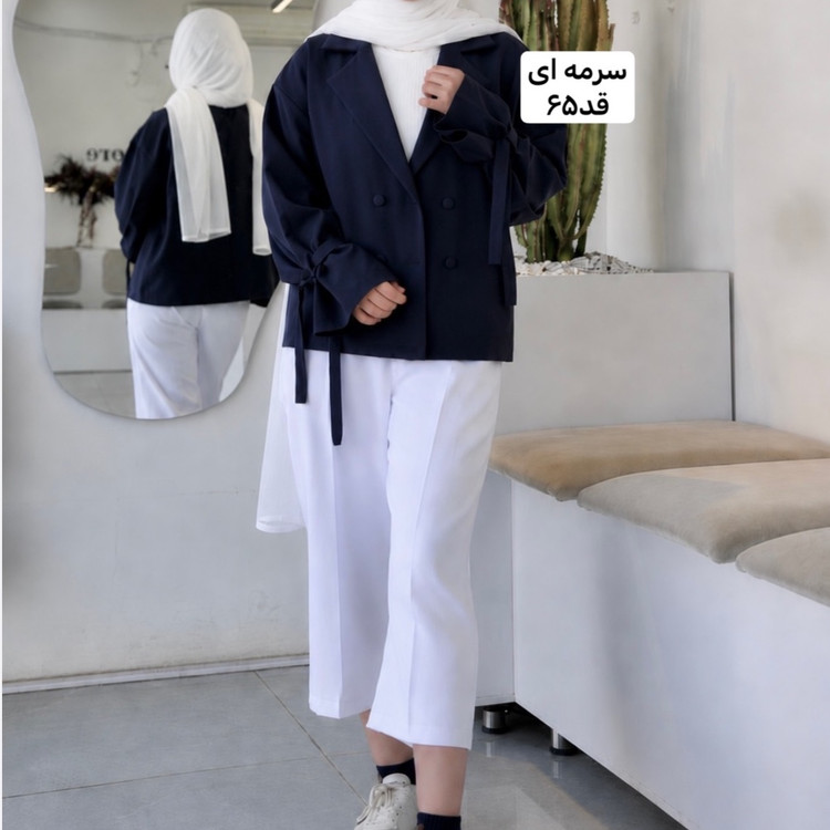 کت/کت زنانه/کت سرمه ای/کت فری سایز/مانتوکتی/کت مازراتی/مانتو
