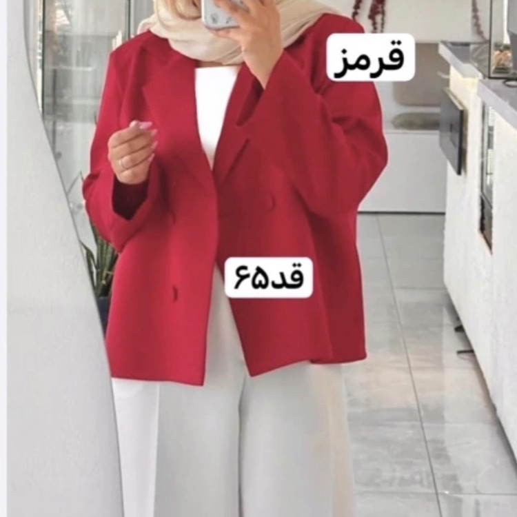 کت قرمز /کت قرمزعروسکی/کت زنانه/کت عروسکی/کت استین بنددار/مانتوکتی/مانتو/کت جدید/کت مازراتی