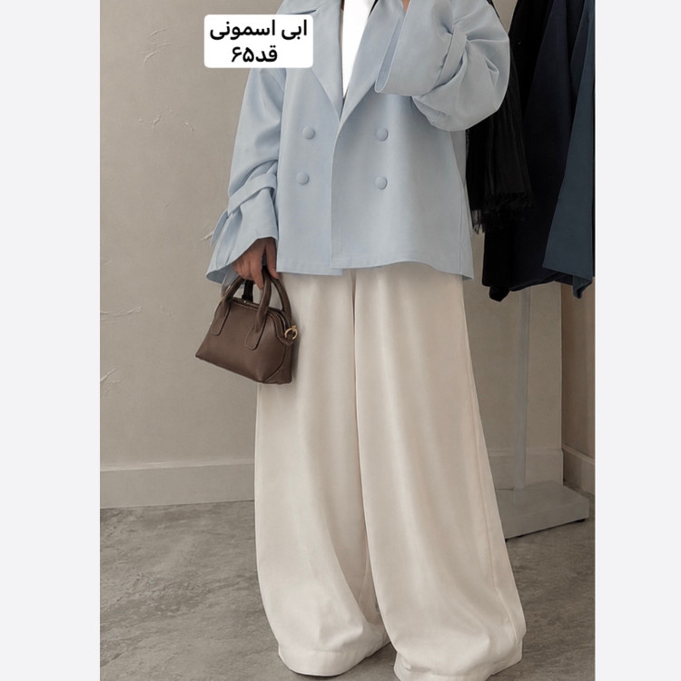 کت/کت زنانه/کت مازراتی/کت عروسکی/کت ابی اسمونی/کت عروسکی ابی روشن/کت فری سایز/مانتو کتی