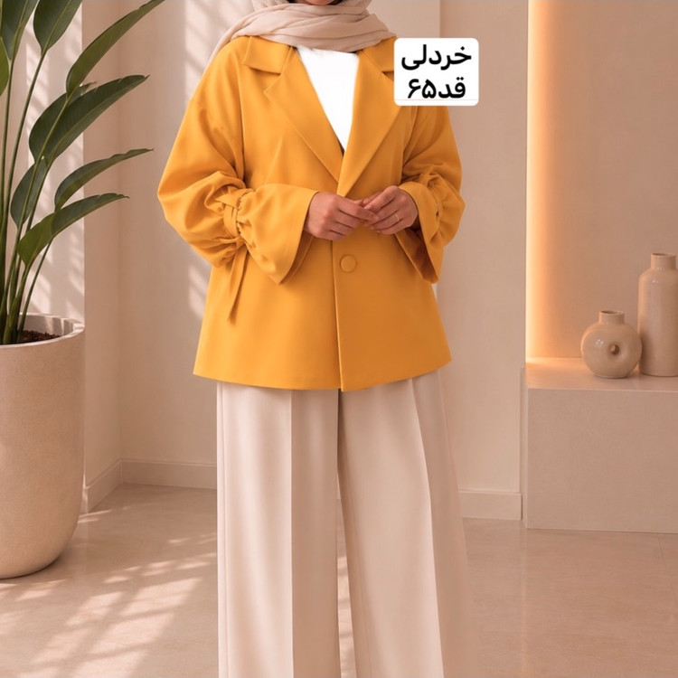 کت زنانه/کت عروسکی/کت/مانتوکتی/کت مازراتی/کت فری سایز/کت استین بنددار/مانتو/مانتوزنانه/مانتودخترانه