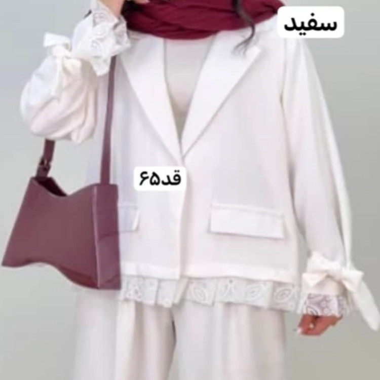 کت عروسکی/کت زنانه/کت دخترانه/کت فری سایز/مانتوکتی/کت استین بنددار/کت مازراتی