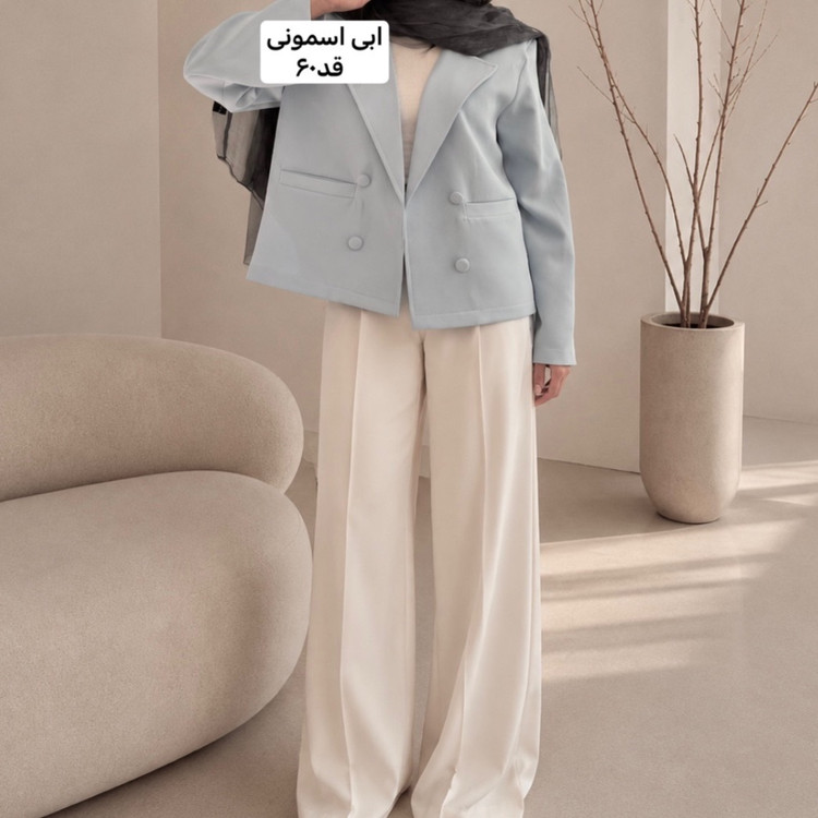 کت ابی اسمونی/کت زنانه/کت/کت فری سایز/مانتوکتی/کت مازراتی/کت دخترانه