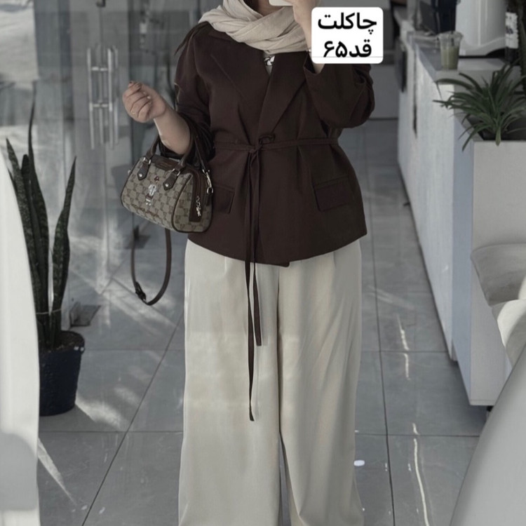 کت/کت زنانه/کت فری سایز/کت مازراتی/مانتوکتی/مانتو/کت دخترانه/کت قهوه ای