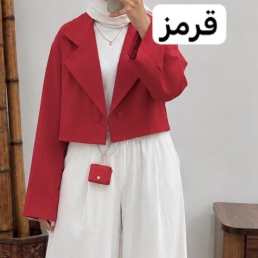 کراپ کت/کت عروسکی/کت /کت دخترانه/کت زنانه/کت استین بنددار