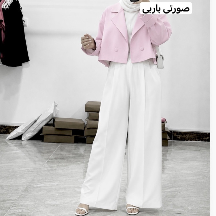 کراپ کت/کت عروسکی/کت /کت دخترانه/کت زنانه/کت استین بنددار