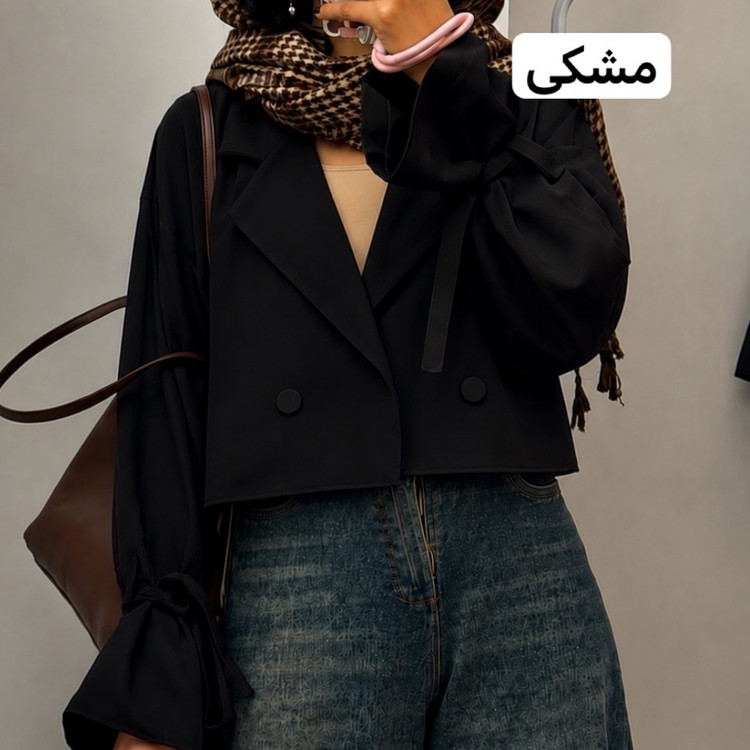 کراپ کت/کت عروسکی/کت /کت دخترانه/کت زنانه/کت استین بنددار