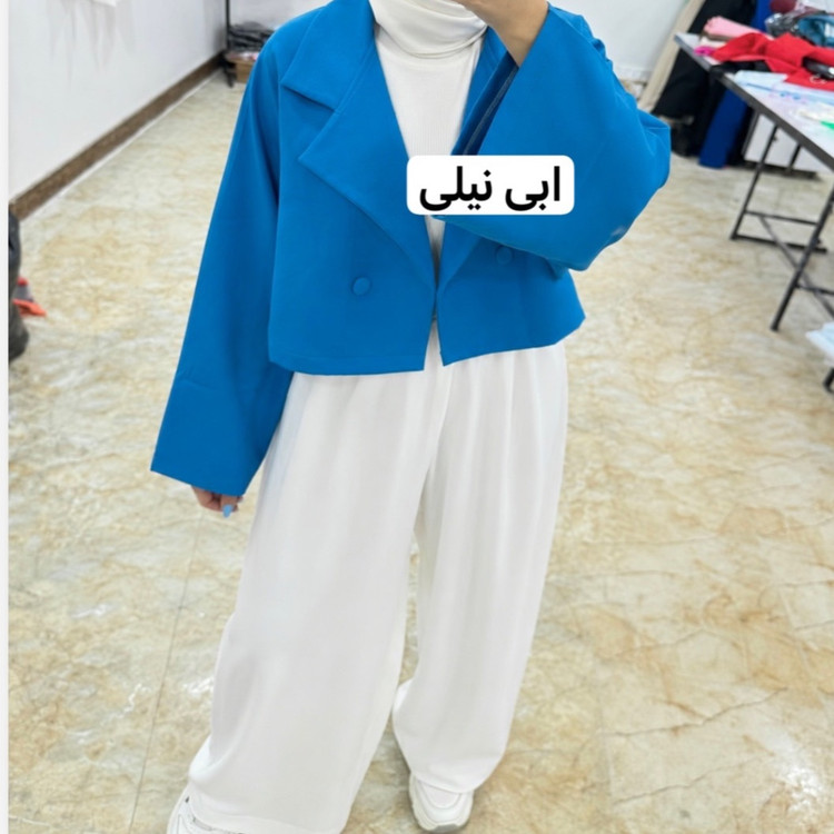 کراپ کت/کت عروسکی/کت /کت دخترانه/کت زنانه/کت استین بنددار